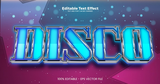 disco editable text effect in modern trend style