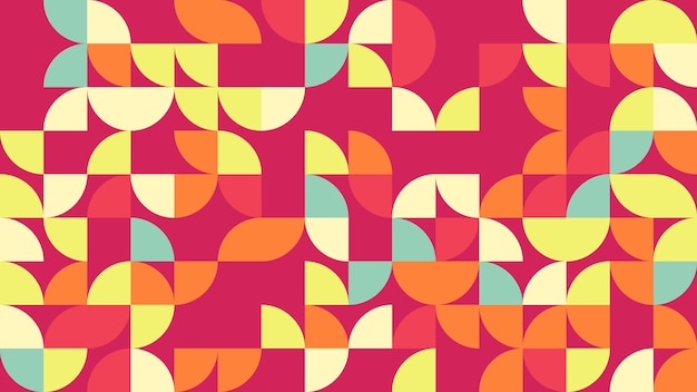 Discover a vibrant display of colorful geometric shapes arranged in a dynamic pattern This abstract design is ideal for backgrounds or creative projects