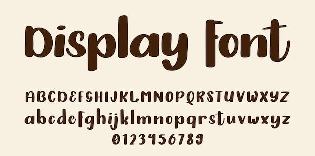 Display font alphabet