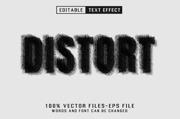 Distort Editable Text Effect