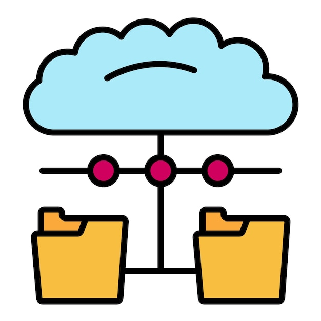 Distributed Data Flat Illustration