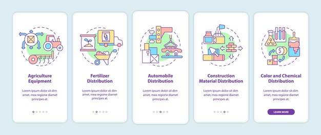 Distributor business ideas onboarding mobile app page screen