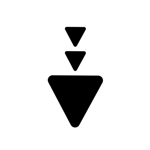 Divide Icon Flat Illustration Of Down Sign Symbol
