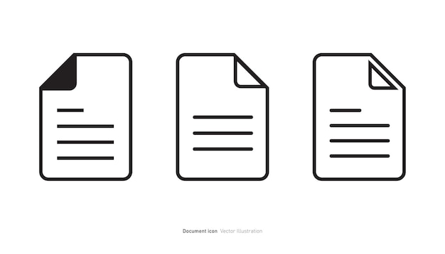 Document icon design Page symbol vector illustration