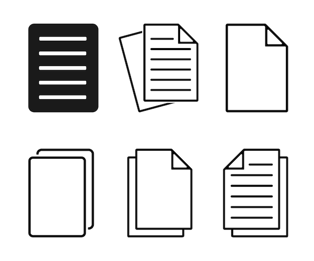 Document Icon Set Document Icon Vector Illustration Vector