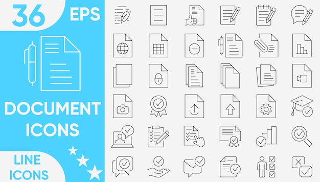 Document icon vector and Illustrator