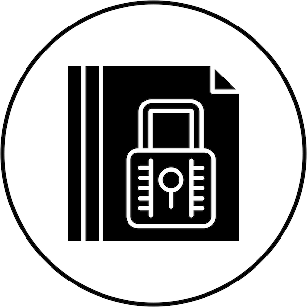 Document Locked icon vector image Can be used for Security