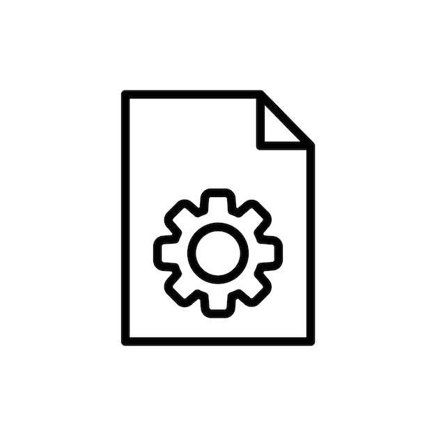Document Settings Icon Set Folder Management and File Vector symbol in a black filled and outlined style Organized Control Sign