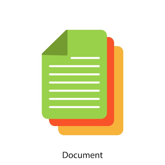 document vector icon illustration isolated for graphic and web design