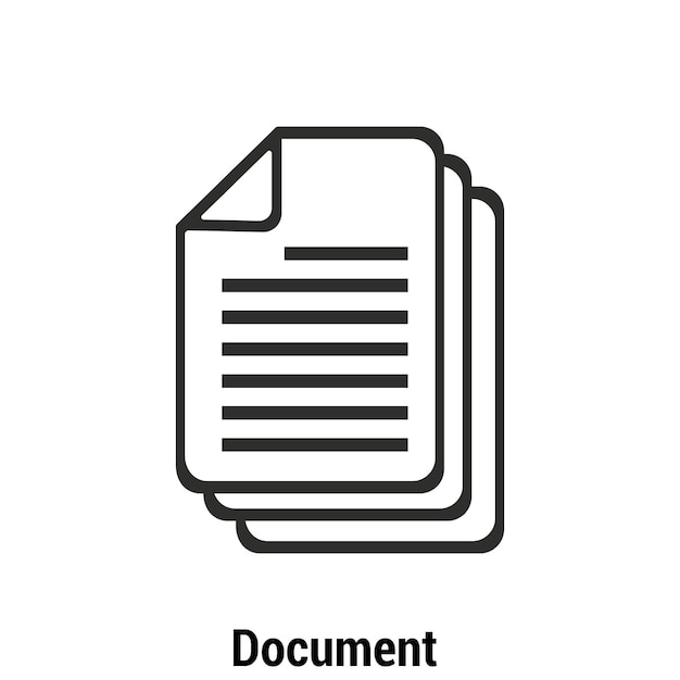 Document vector icon isolated vector graphic