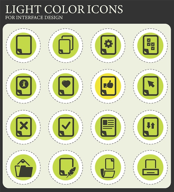 Documents icons set