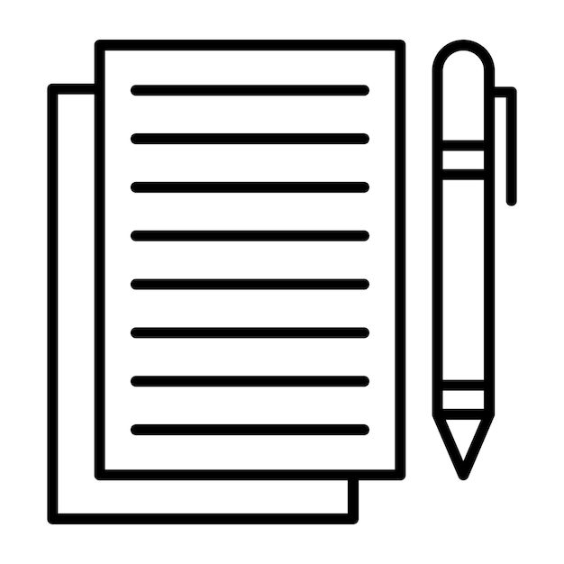 Documents Line Illustration
