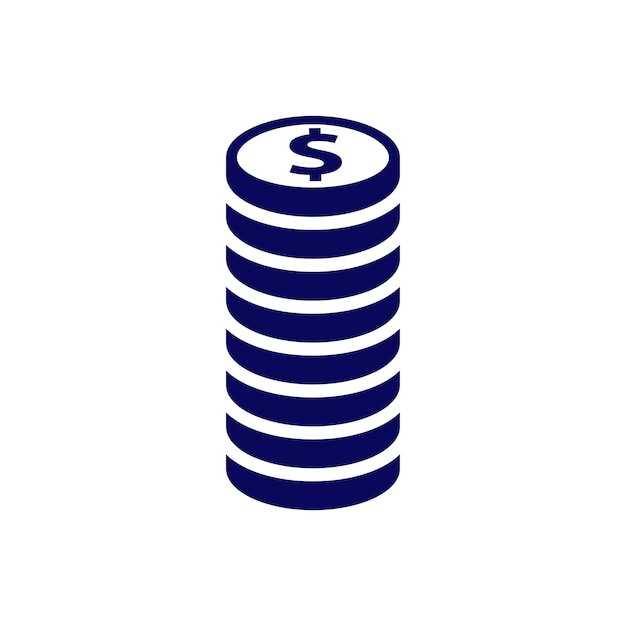 dollar coins euros icon vector design templates