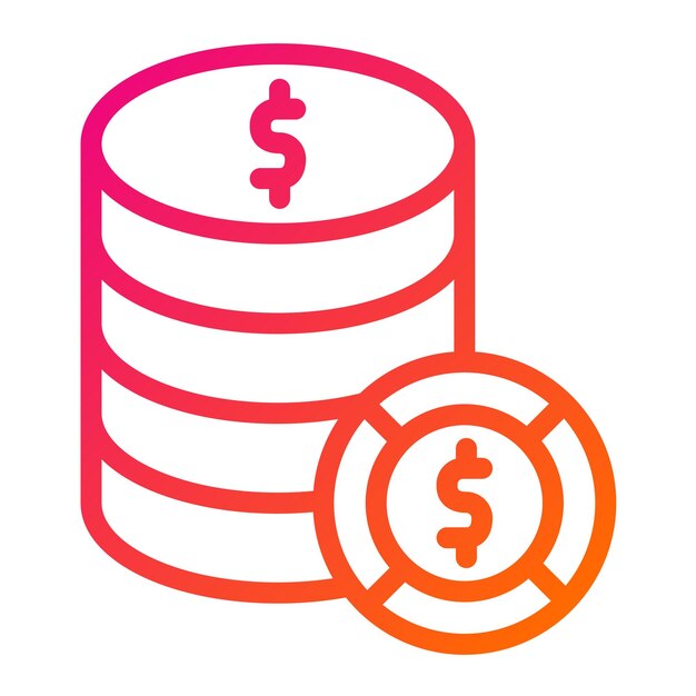 Dollar stack Vector Icon Design Illustration