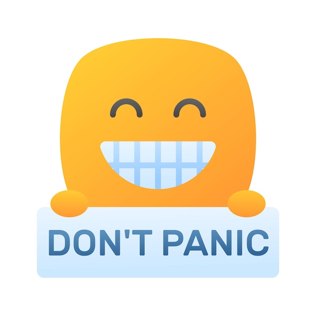 dont panic emoji vector design customizable flat style vector