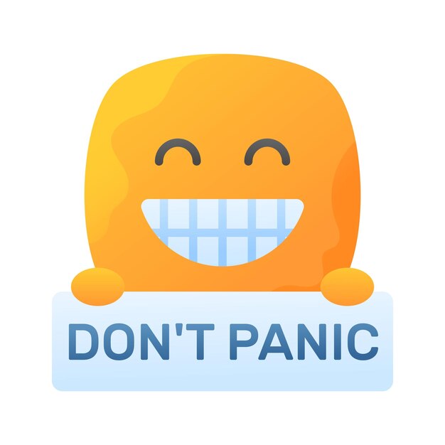dont panic emoji vector design customizable flat style vector
