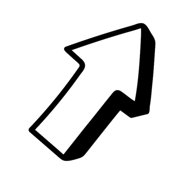 Doodle arrow Illustration Hand drawn element for navigation and presentations