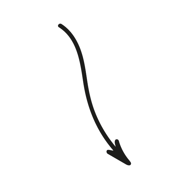 Doodle arrow Illustration Hand drawn element for navigation and presentations