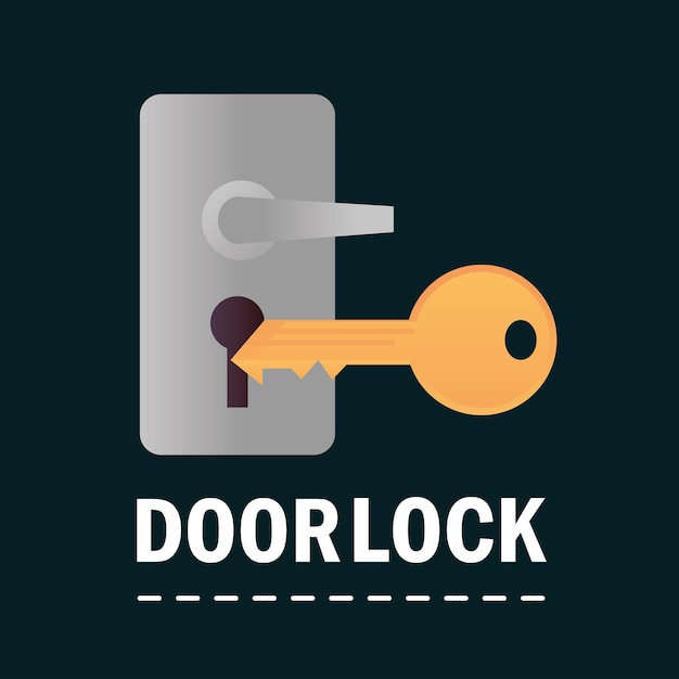 Door lock and key security and protection