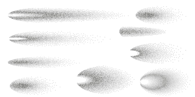 dot grain noise gradient shape set abstract oval elements dotwork fluid grain gradient objects pointillism gradient pattern in dotwork style dotwork stipple halftone effect vector background