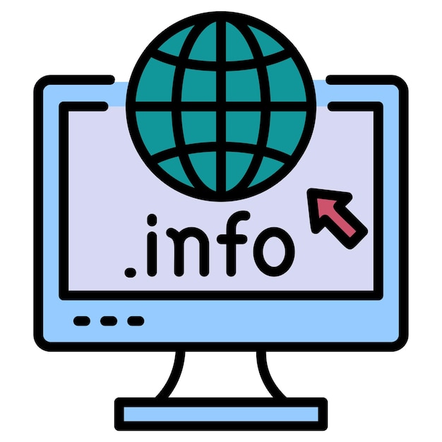 dot info top level domain concept gtld Vector Domain for information Website Cloud computing