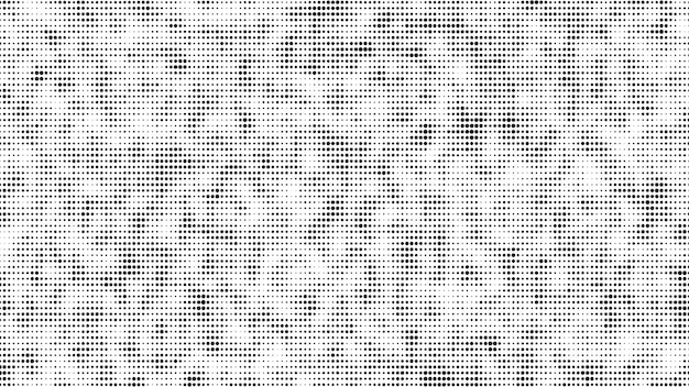 Dots texture with noise effect Abstract halftone background Vector glitch backdrop Digital screen with matrix or binary code