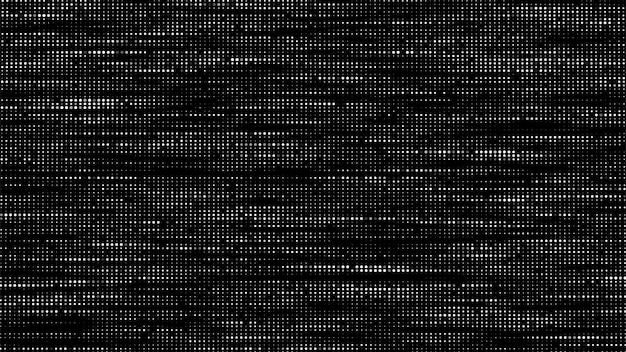 Dots texture with noise effect Abstract halftone background Vector glitch backdrop Digital screen with matrix or binary code