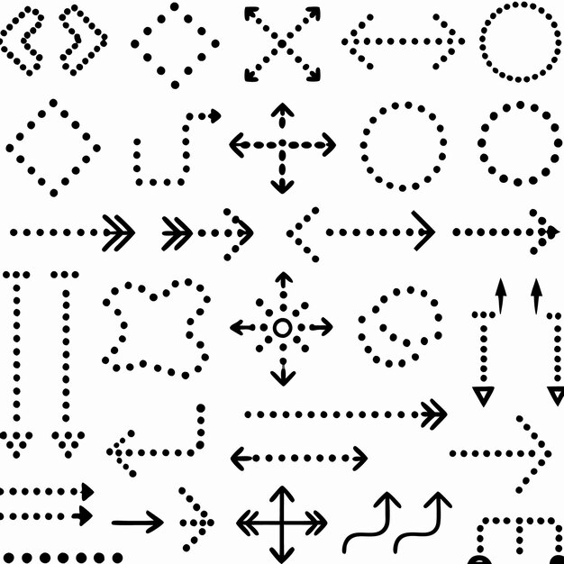 dotted arrows guide user navigation with stylish direction