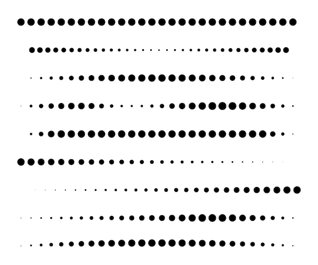 Dotted lines vector illustration on white background