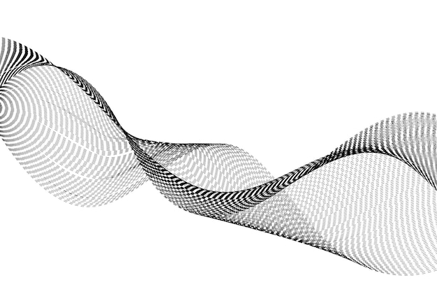 Dotted Wavy Lines Background