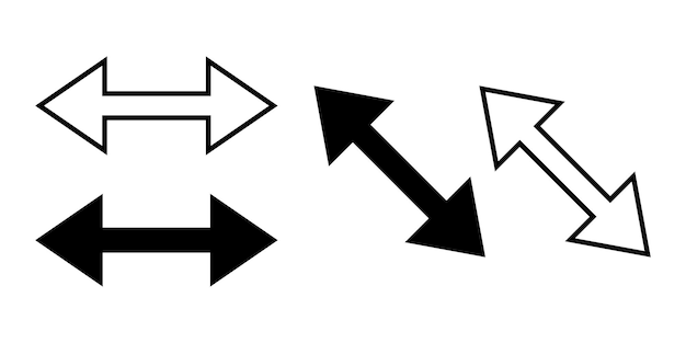 Double arrows vector