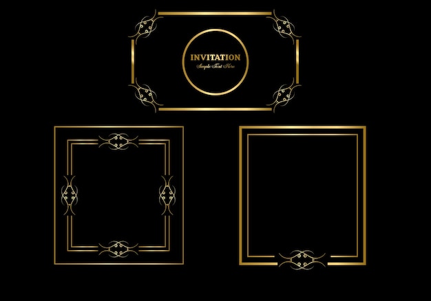 double rectangle frame template, double line frame, draft element, geometric, vector illustration.
