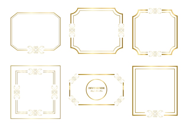 Double rectangle frame template, double line frame, draft element, Geometric, Vector illustration,