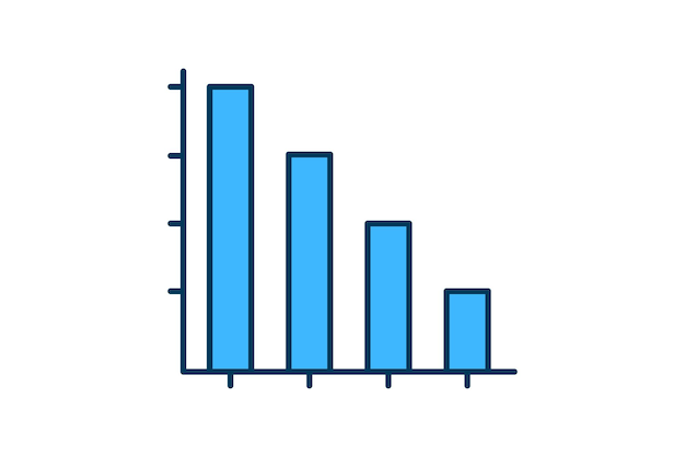 down graph chart icon vector Icon related to graph and seo suitable for web site app user interfaces printable etc flat line icon style simple vector design editable