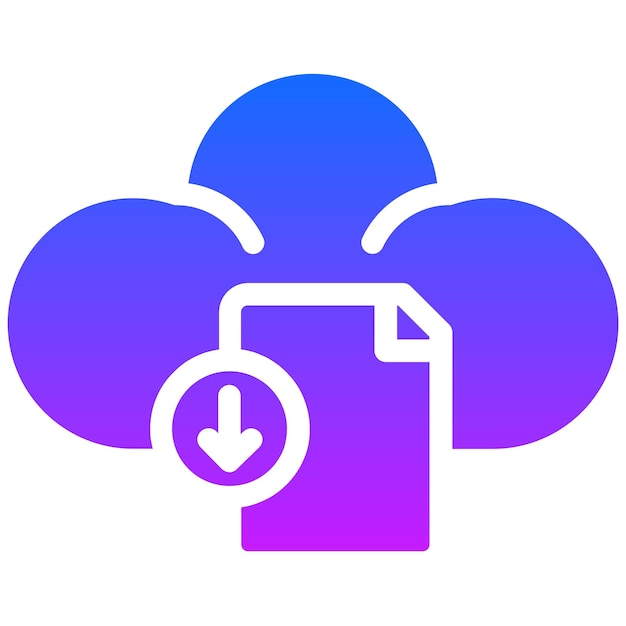 download file on cloud icon
