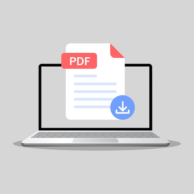 Download PDF the laptop screen label icon PDF Download file PDF file on laptop