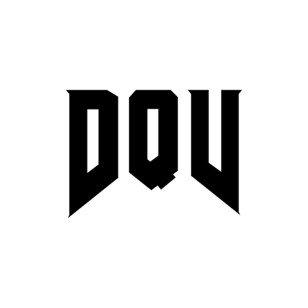 DQV letter logo design for technology company DQV logo design black and white color combination DQV logo DQV vector DQV design DQV icon DQV alphabet DQV typography logo design