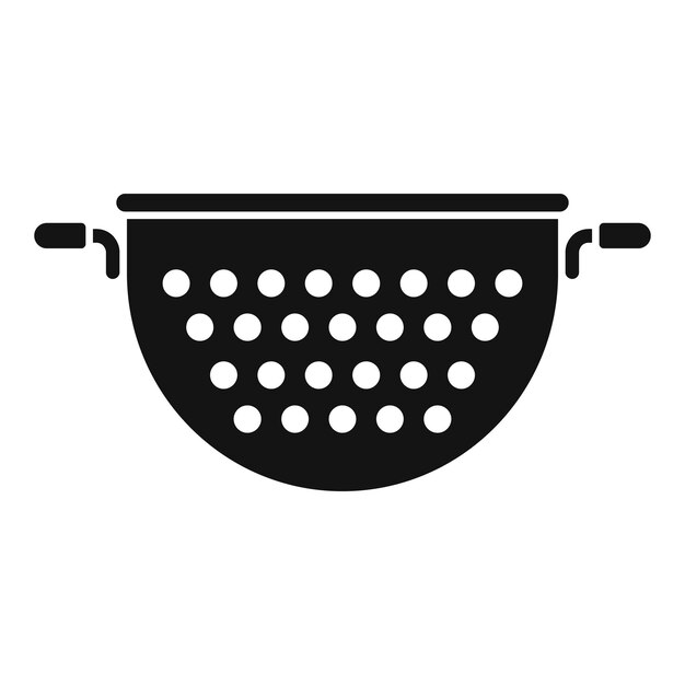 Drainer tool object icon simple vector Colander for cooking