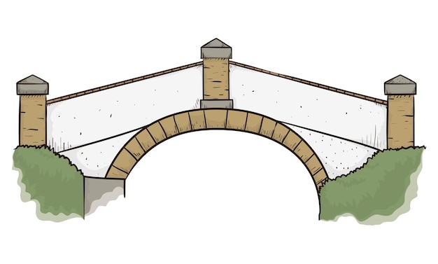drawing of the colombian boyaca bridge with colors