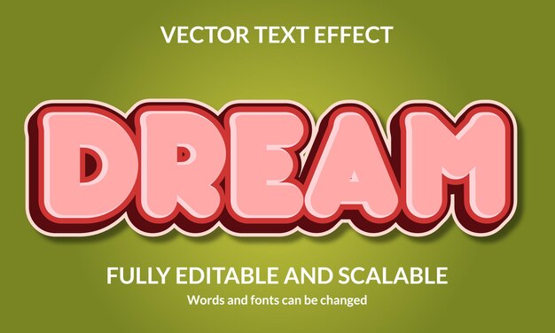 Dream Editable 3D text style effect