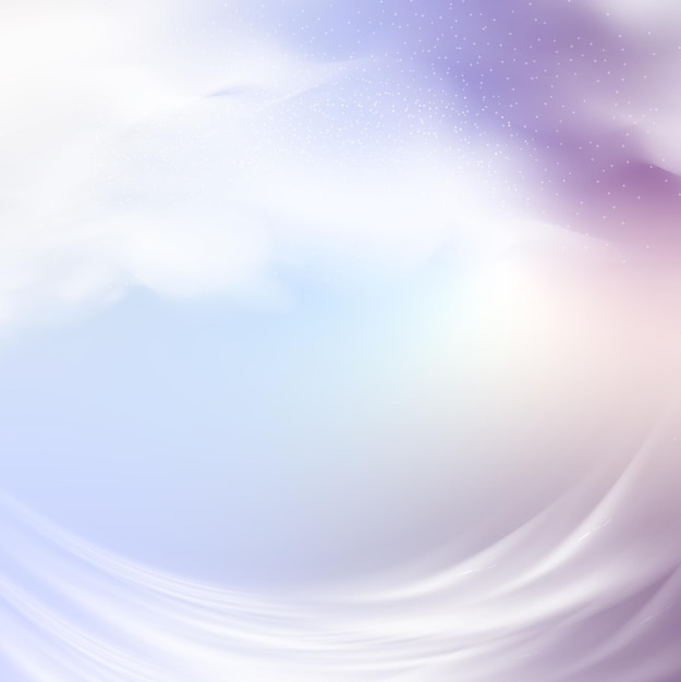 Dreamy Sky with Pastel Clouds and Gentle Light