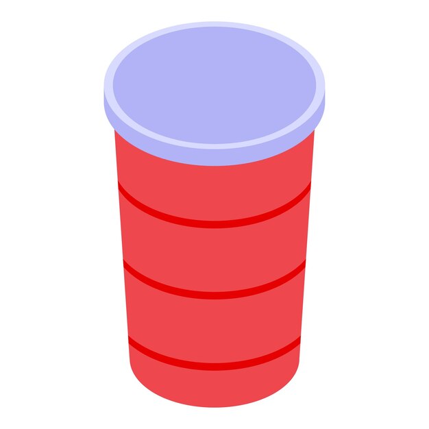 Drink cold cup icon Isometric of drink cold cup vector icon for web design isolated on white background
