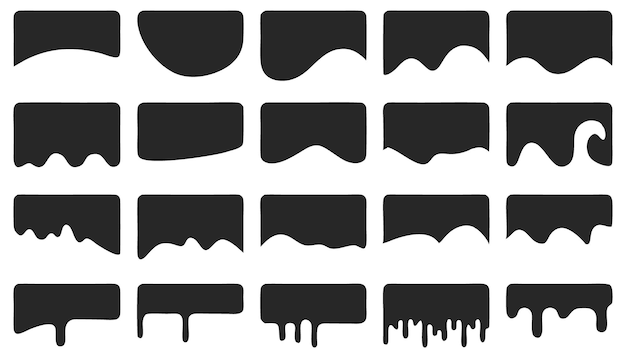 Dripping Liquid Shapes Set