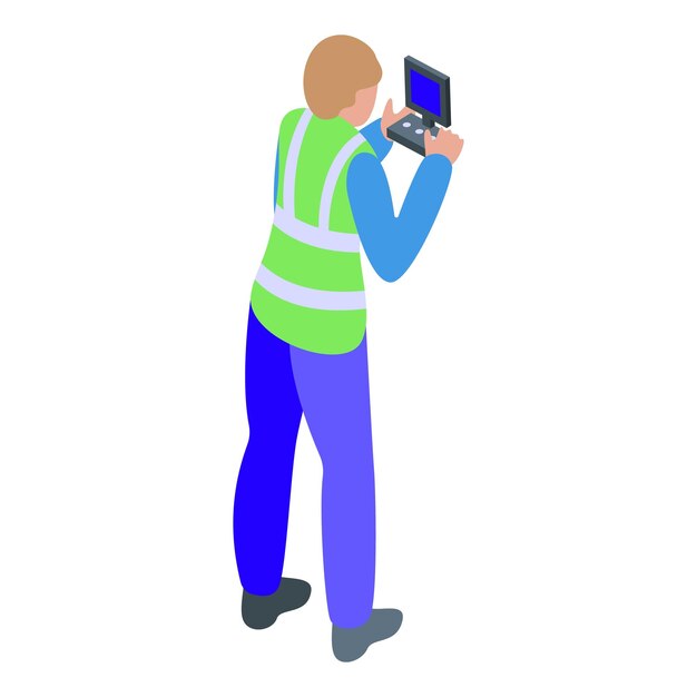 Drone operator controlling unmanned aerial vehicle with remote control