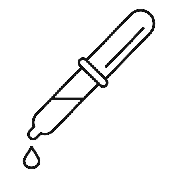 Drop blood test icon Outline drop blood test vector icon for web design isolated on white background
