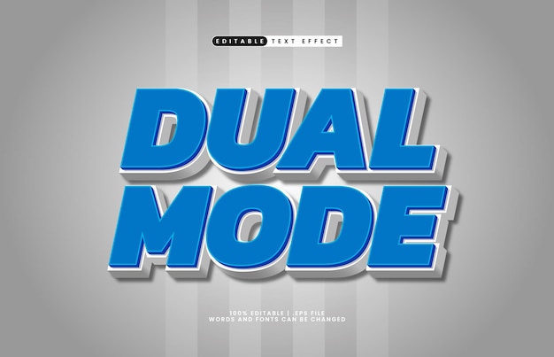duel mode editable text effect with a kids and hero text style