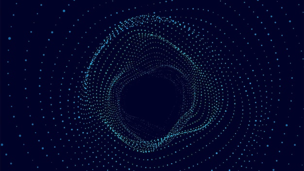Đường hầm wireframe trừu tượng Vector wormhole Lưới cổng 3D Phễu ảo tưởng tương lai