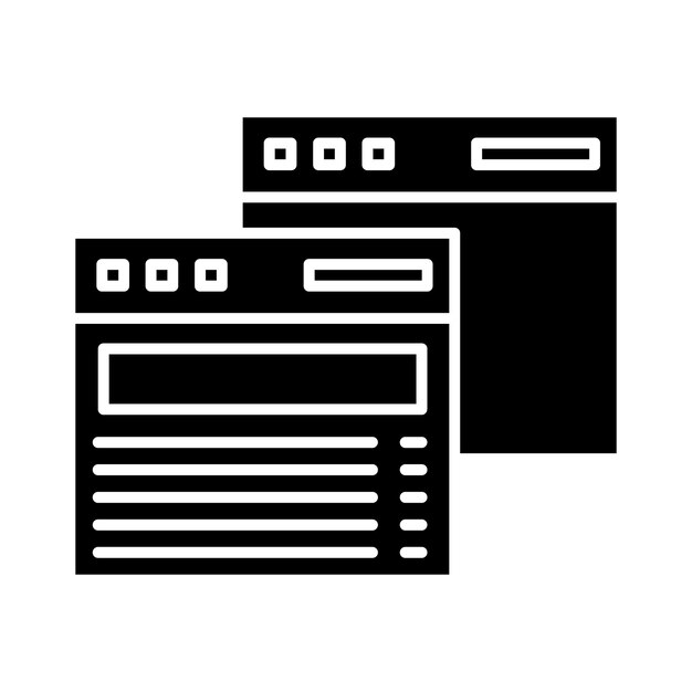 duplicate browser vector illustration style