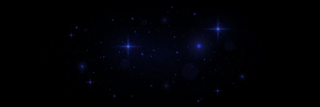 Dust particles abstract background with shiny stars