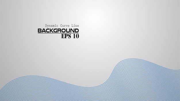 Dynamic curve line abstract background vector image for backdrop or presentation
